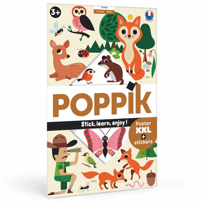 Discovery Forest – Poster éducatif avec stickers pour enfants