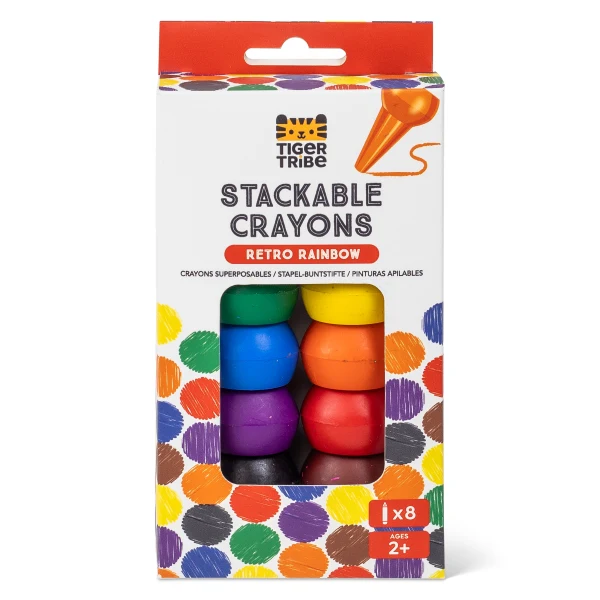 Crayons Empilables Retro Rainbow | Dès 2 Ans