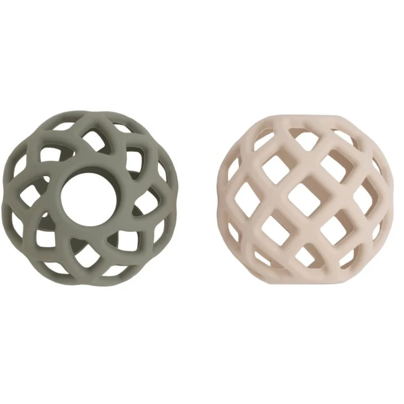 Balles Bébé Silicone – Urban Green & Warm Linen