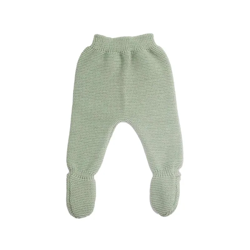 Pantalon naissance en maille olive