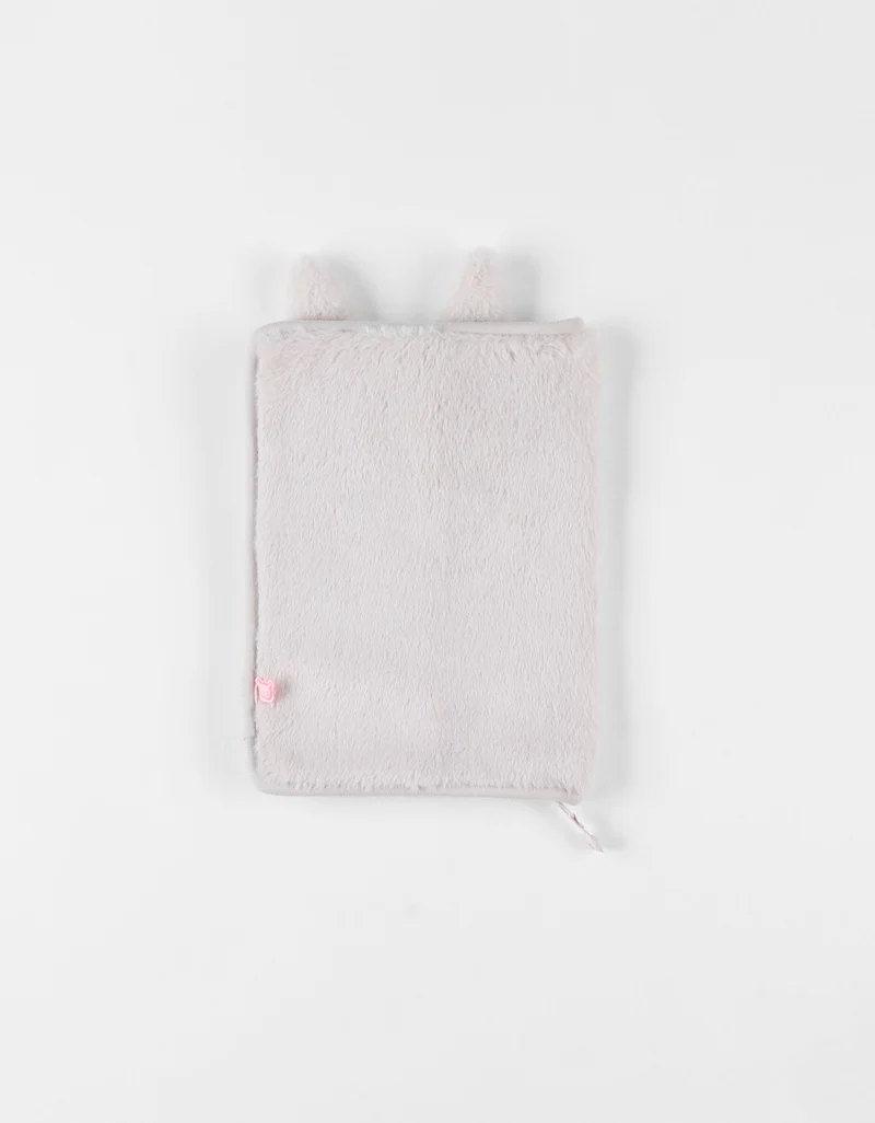Protège carnet de santé, fausse fourrure - Moka