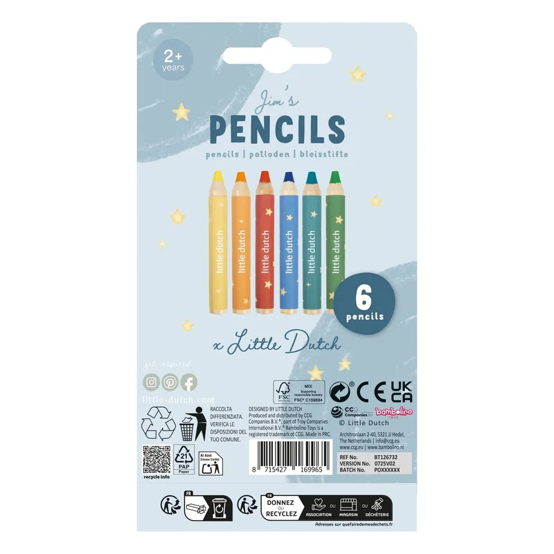 Crayons de couleur en bois - Jim