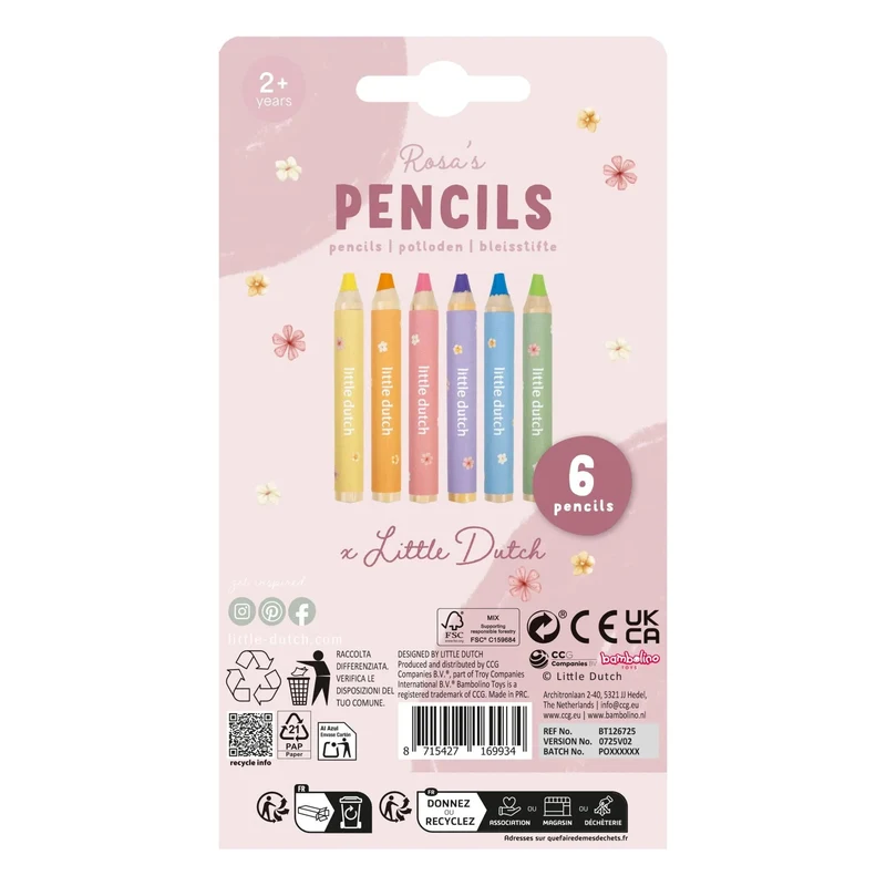 Crayons de couleur en bois - Rosa