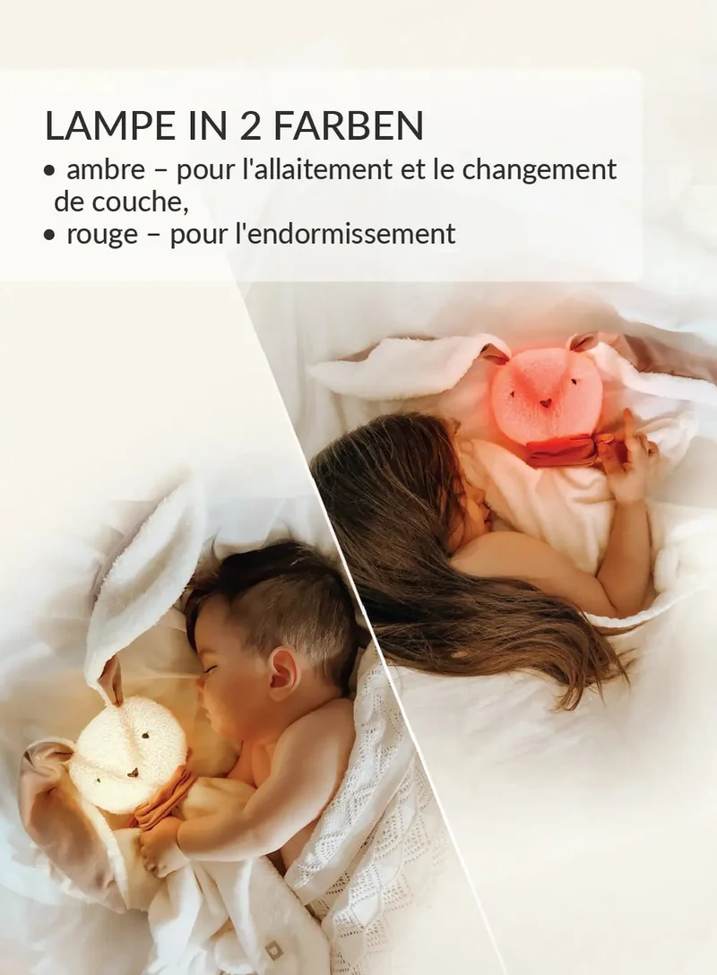 MyHummy doudou lapin plat 5en1 veilleuse