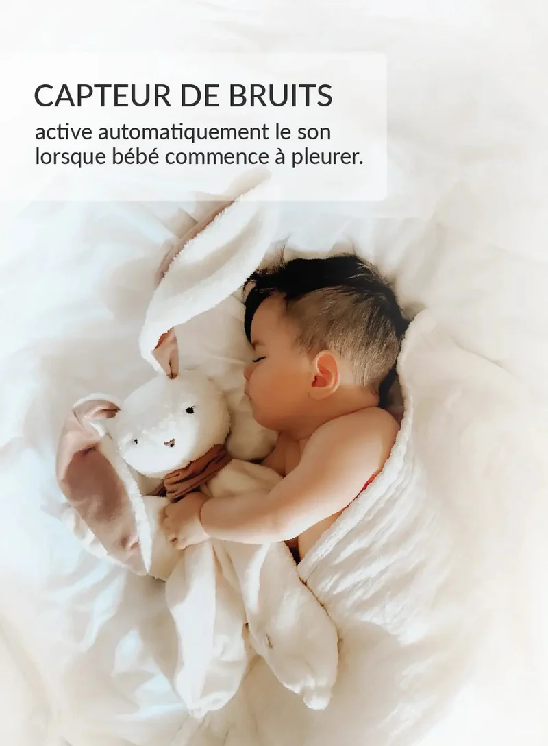 MyHummy doudou lapin plat 5en1 veilleuse