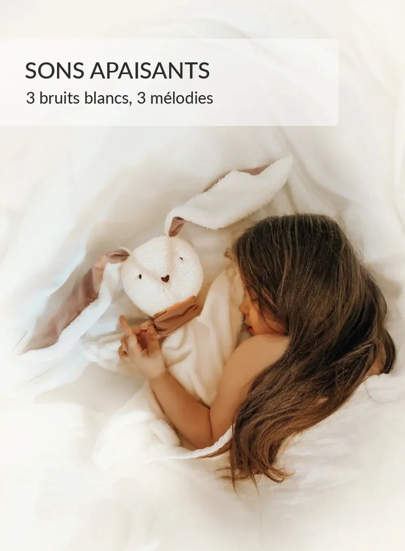 MyHummy doudou lapin plat 5en1 veilleuse