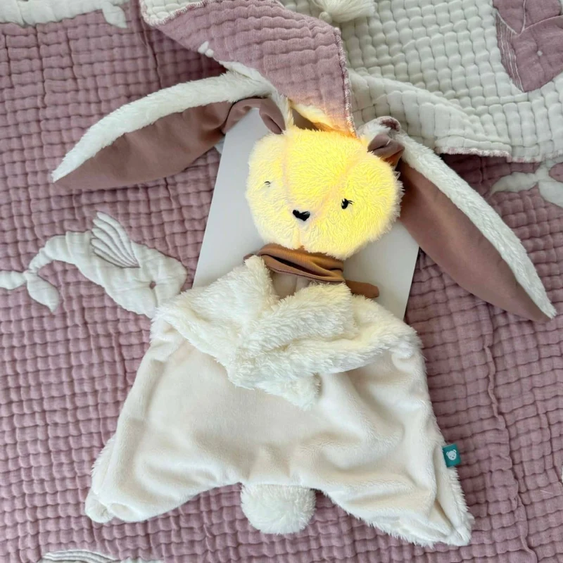 MyHummy doudou lapin plat 5en1 veilleuse