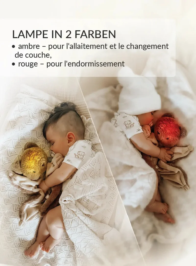 MyHummy Ourson plat Marron 5en1 veilleuse