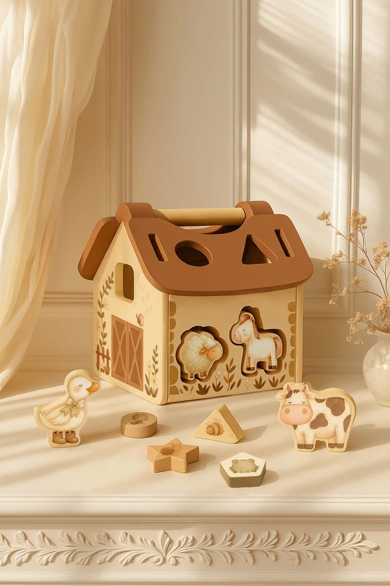 Tiny Barn – Jeu de tri de formes en bois “Ferme magique”