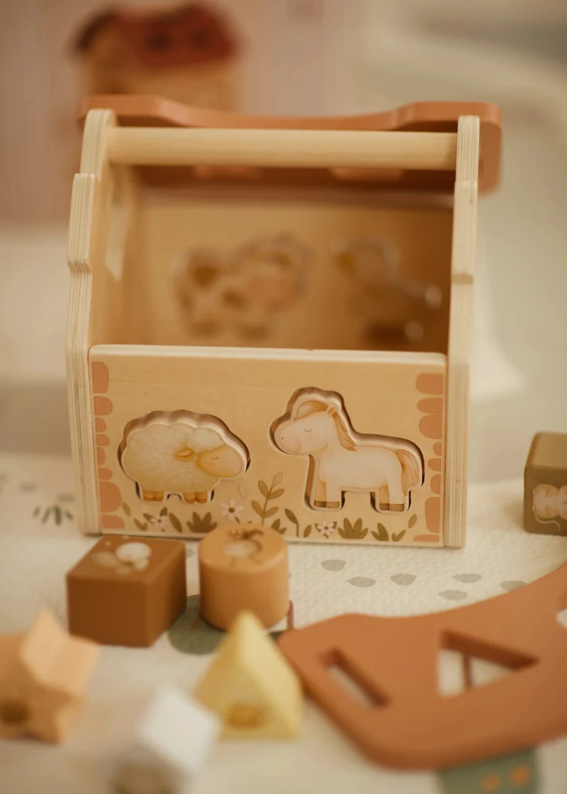 Tiny Barn – Jeu de tri de formes en bois “Ferme magique”