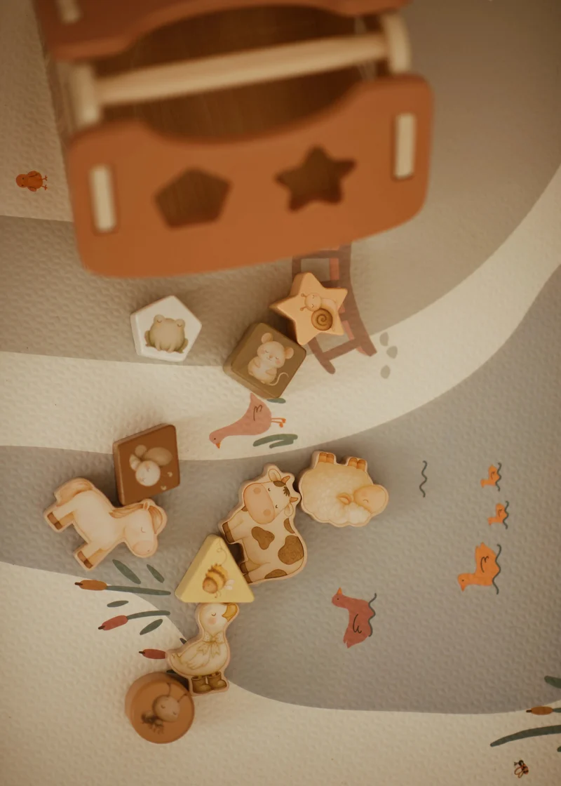 Tiny Barn – Jeu de tri de formes en bois “Ferme magique”