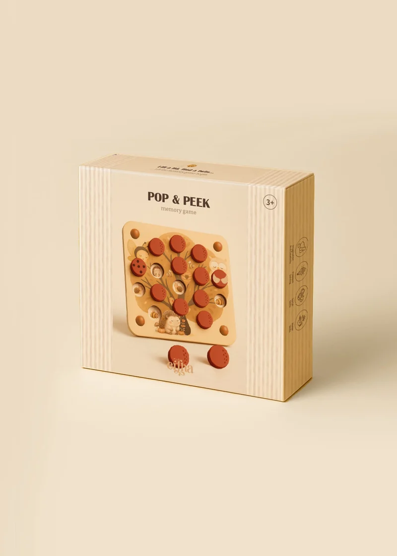 Pop & Peek – Jeu de mémoire en bois « Forêt enchantée » | Mrs Ertha
