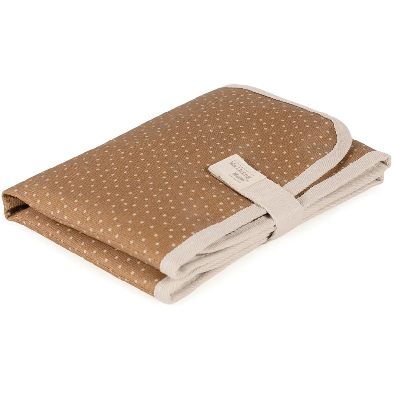 Matelas à langer Polka Dot Poppy Moss Cannelle – Pliable et Portable