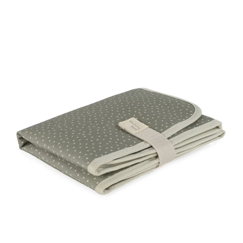 Matelas à langer Polka Dot Poppy Moss VERT – Pliable et Portable