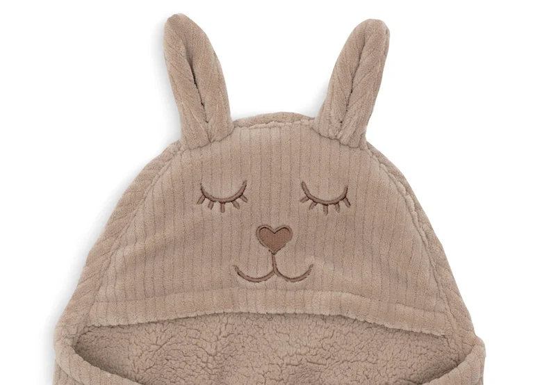 Couverture portefeuille Bunny Cloudy Rib - Milky Coffee 🐰☁️