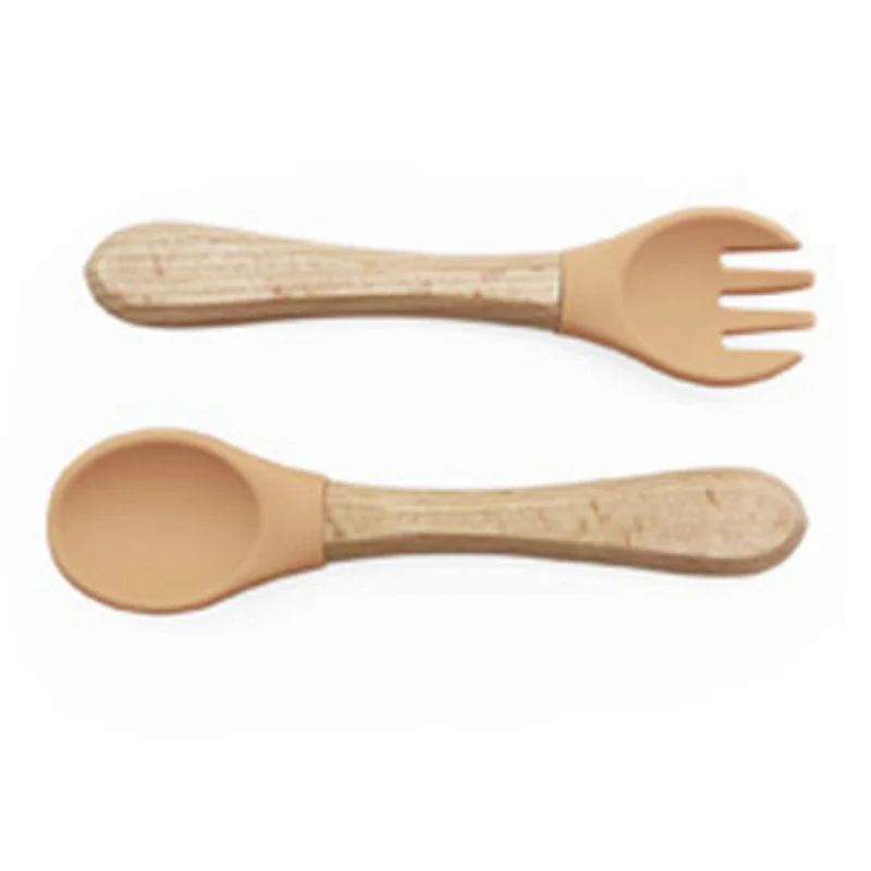 Couverts bois et Silicone pêche