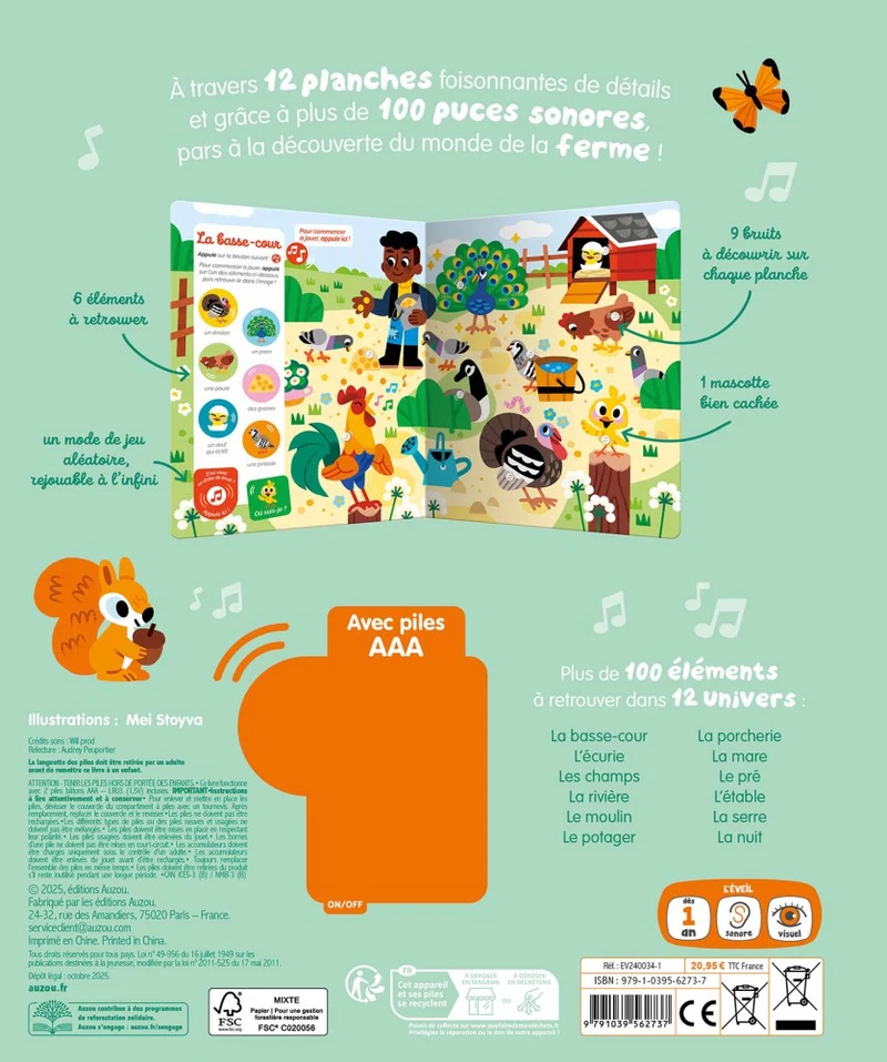 Cherche et Trouve des Tout-Petits Sonore – La Ferme 🐄🔊- Livre