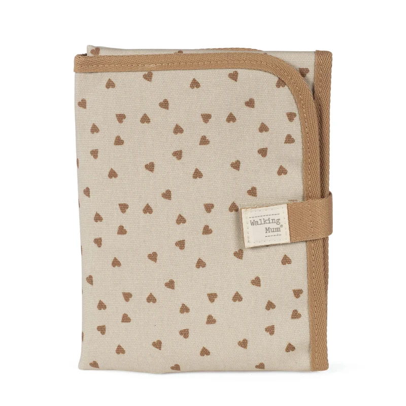 Tapis à langer bébé Poppy Cannelle – Motifs cœurs