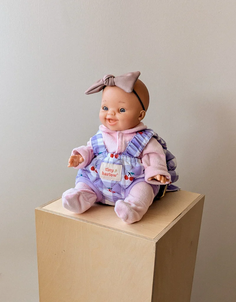Porte-bébé Tiny Harlow – Vichy violet cerise
