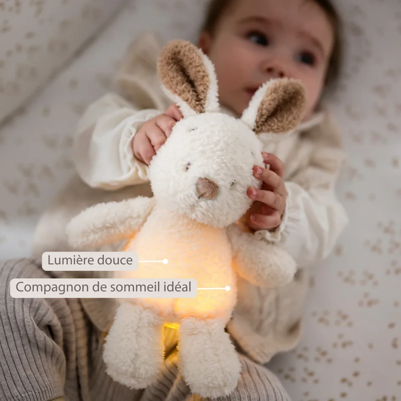 veilleuse peluche lapin Teddy beige 🐰