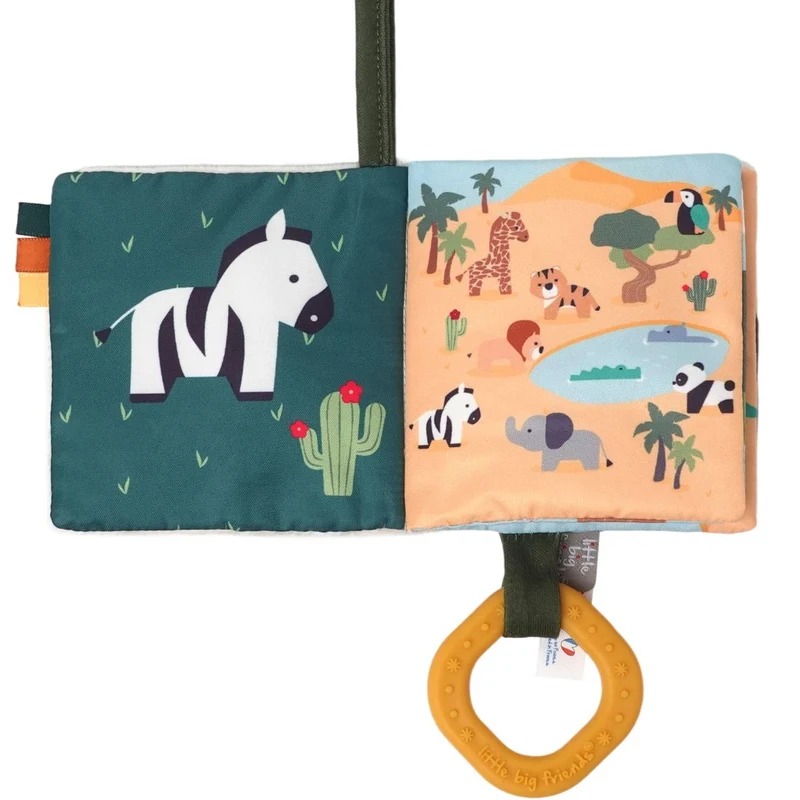 Livre Tissu Bébé – Jungle 🐒🌿