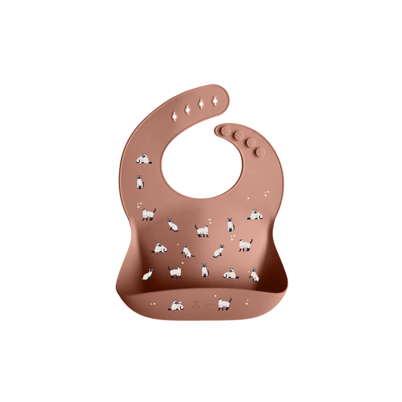 Bavoir en silicone – Minouche Rose
