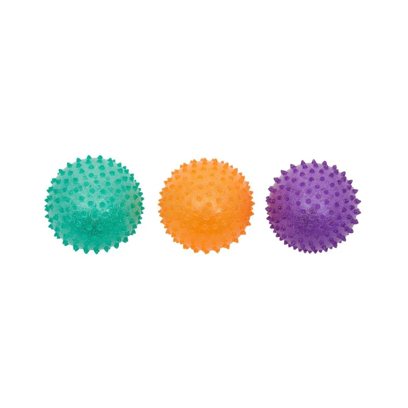3 balles hérisson souples paillettes