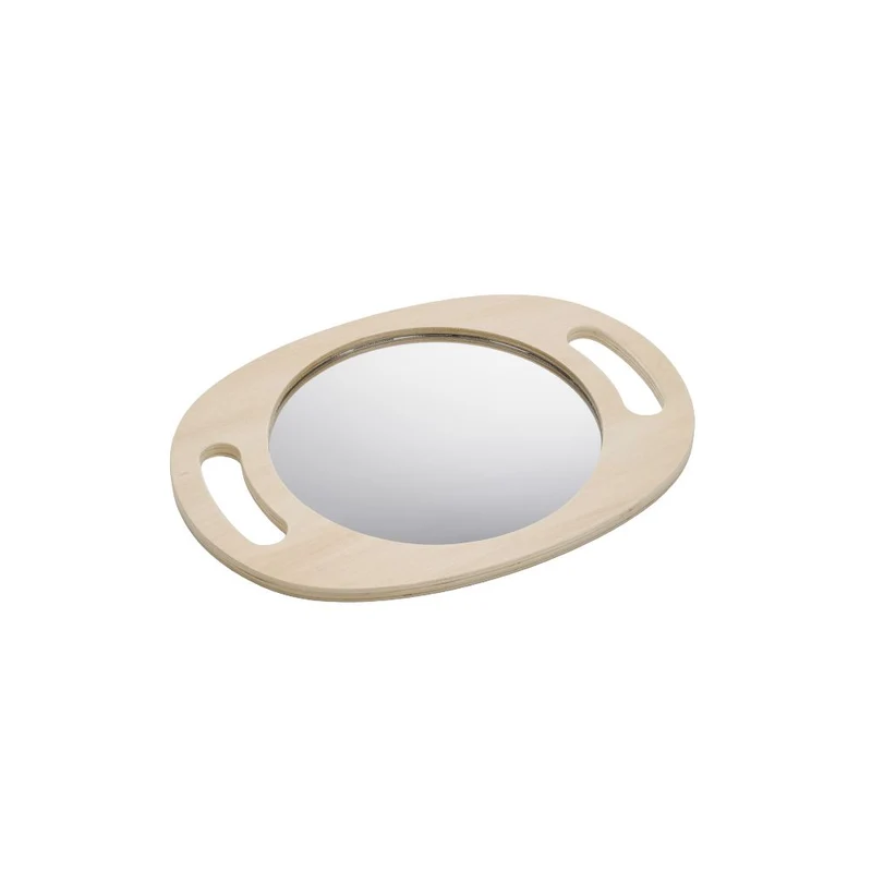 Miroir en bois à main