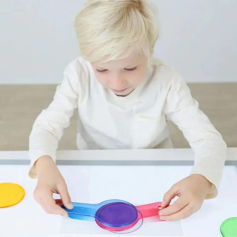 Palettes de couleurs translucides pour table lumineuse