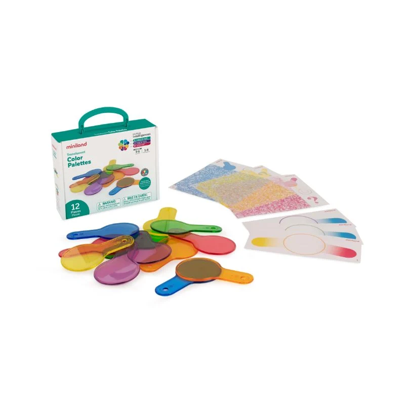 Palettes de couleurs translucides pour table lumineuse