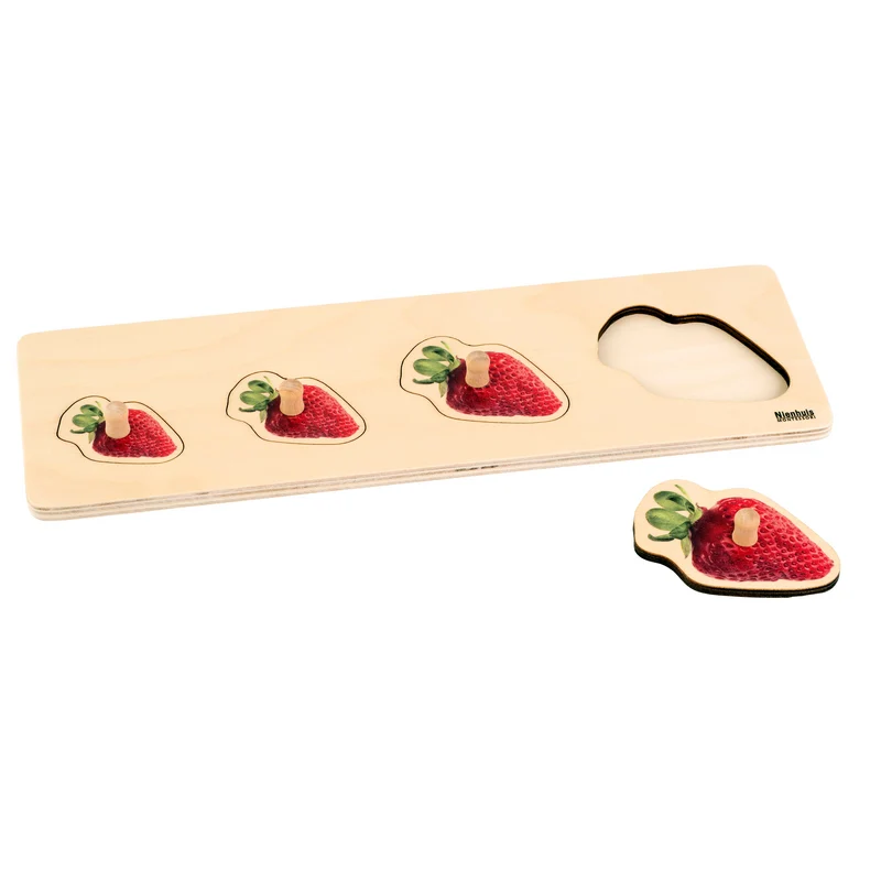 Puzzle tous petits : 4 fraises - Nienhuis AMI