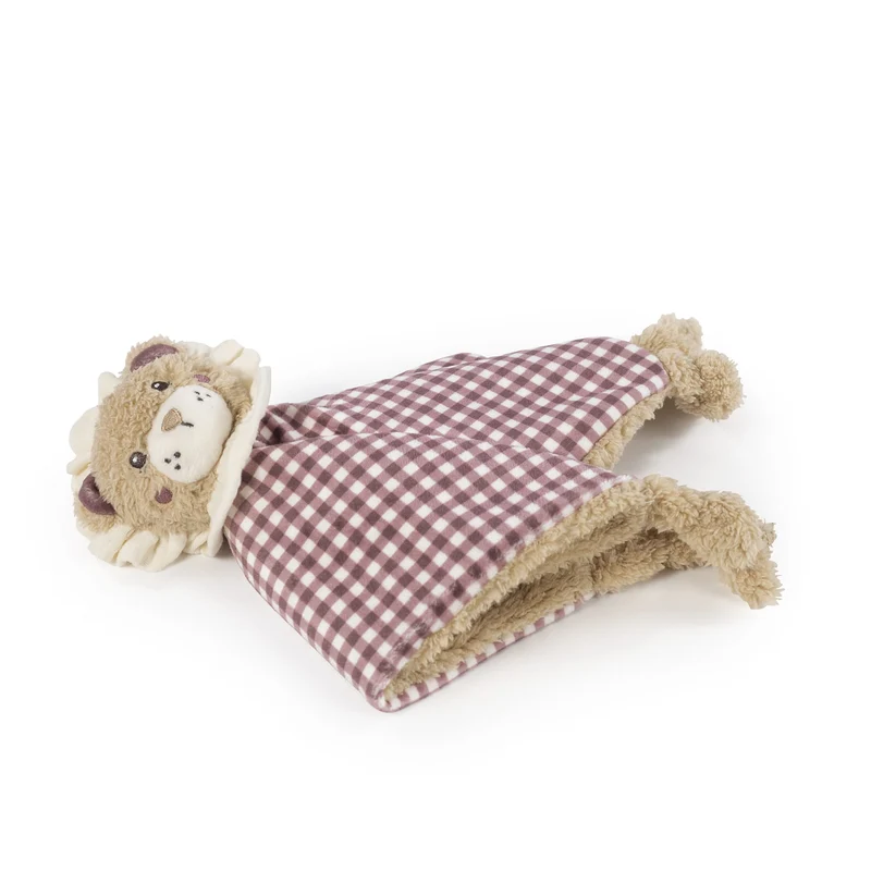 Doudou Lion Gala Cerise