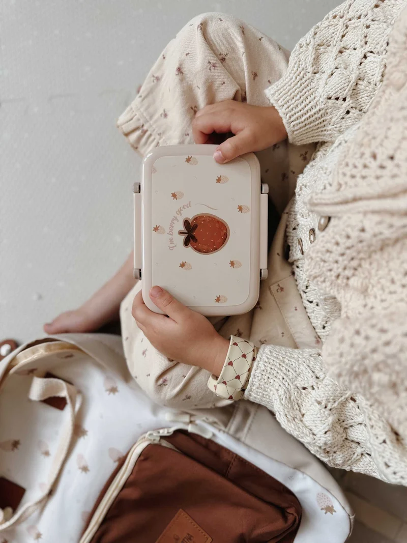 Lunch Box – Boîte Repas en Plastique Recyclé 🌿- Fraise