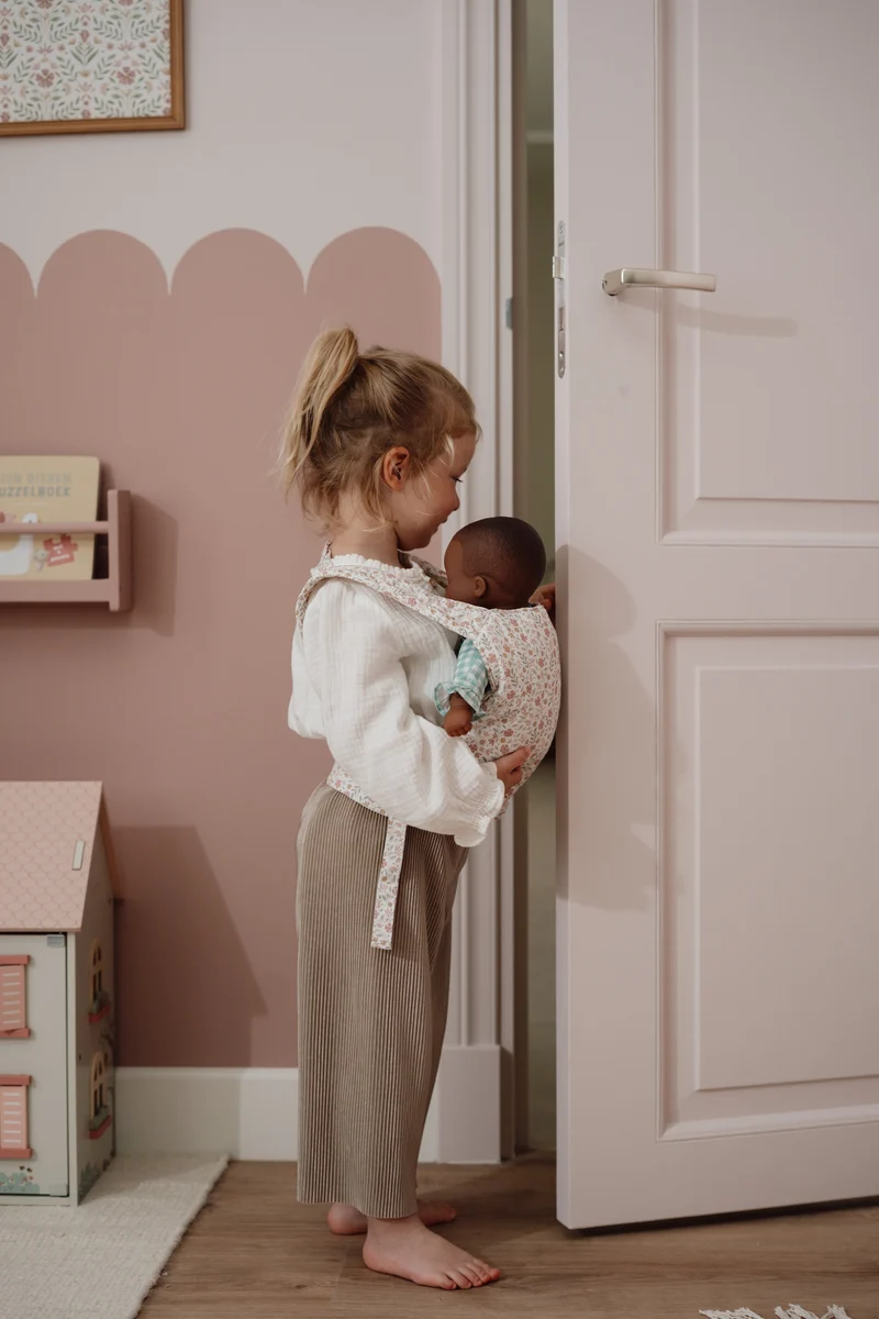 Porte-bébé pour Poupée Fleuri – Jeu d’Imitation pour Enfant