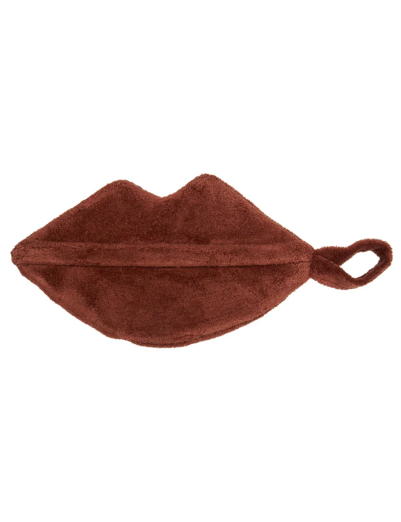Trousse de Toilette "Kiss" en Éponge Bambou Toffee – Cadeau Idéal pour Maman