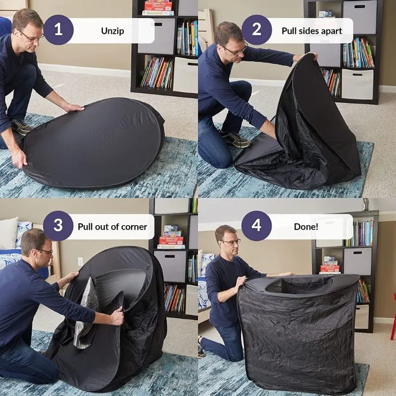 Tente pop-up sensorielle noire 105 cm