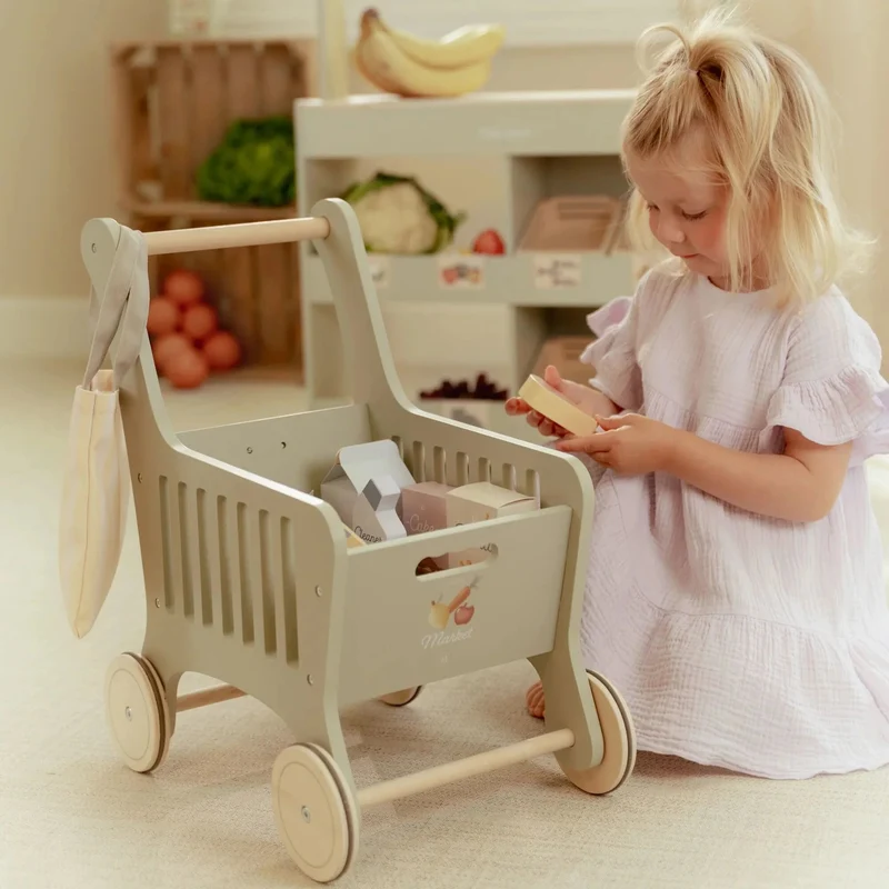 Chariot de courses en bois FSC