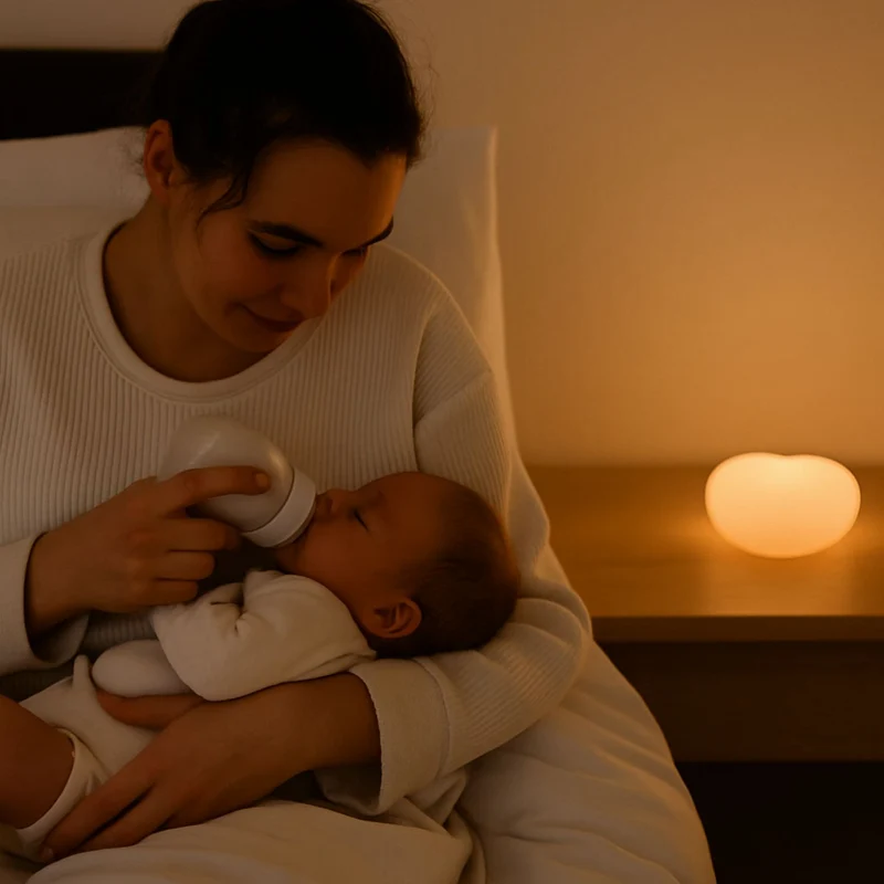 Veilleuse d’Allaitement en Silicone – Ruby Grise