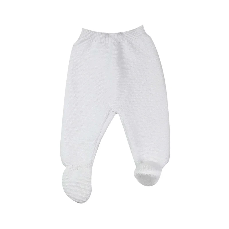 Pantalon naissance en maille blanc