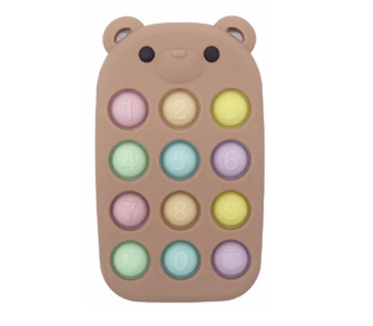 Jouet pop-it Silicone ours marron