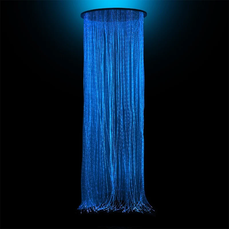 Rideau fibres optiques avec source de lumière