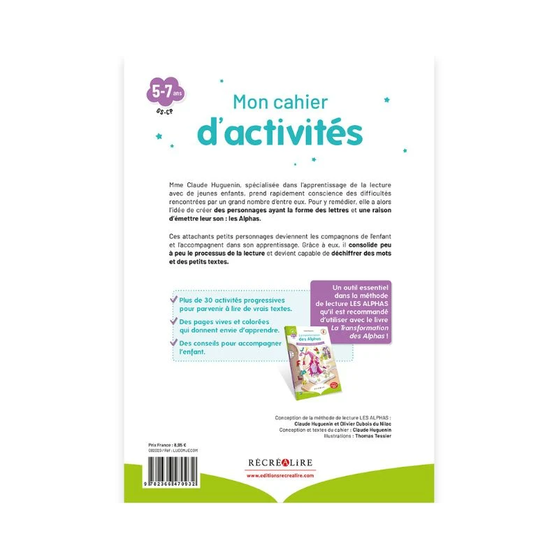 Cahier d'activités Les Alphas - Je commence à lire