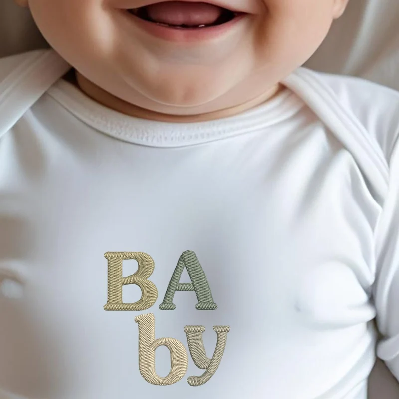 Bodie bébé brodé Olive