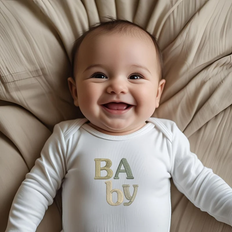 Bodie bébé brodé Olive