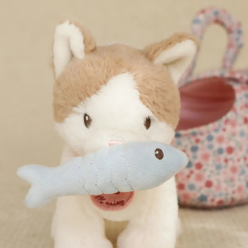 Peluche chat avec sac de transport – Marley