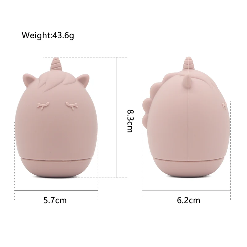 Lot de 4 jouets de bain en silicone – Licorne, Ours, Hibou et Requin