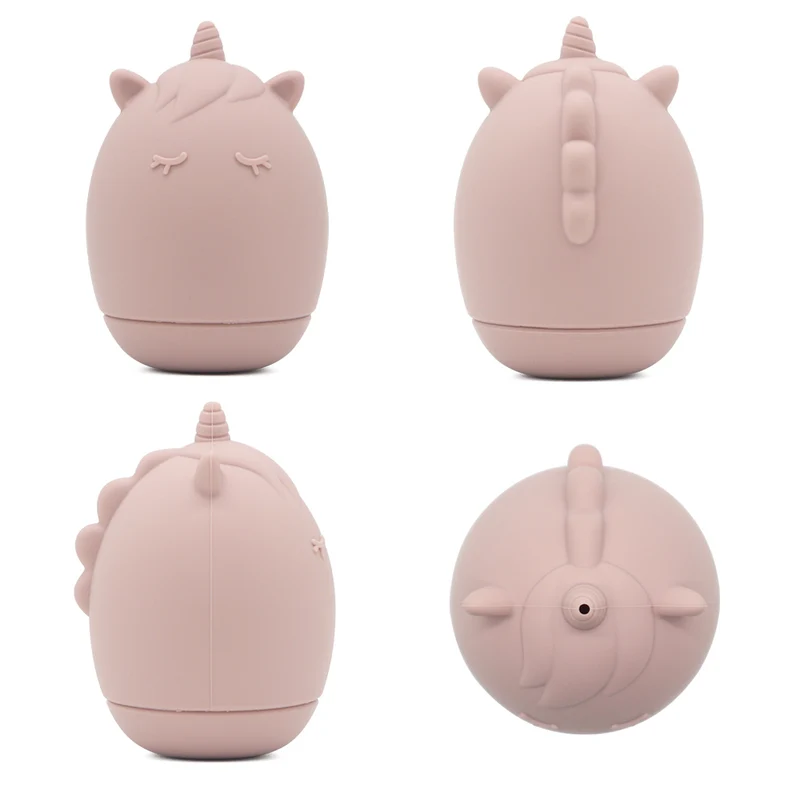 Lot de 4 jouets de bain en silicone – Licorne, Ours, Hibou et Requin
