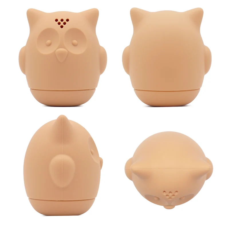 Lot de 4 jouets de bain en silicone – Licorne, Ours, Hibou et Requin
