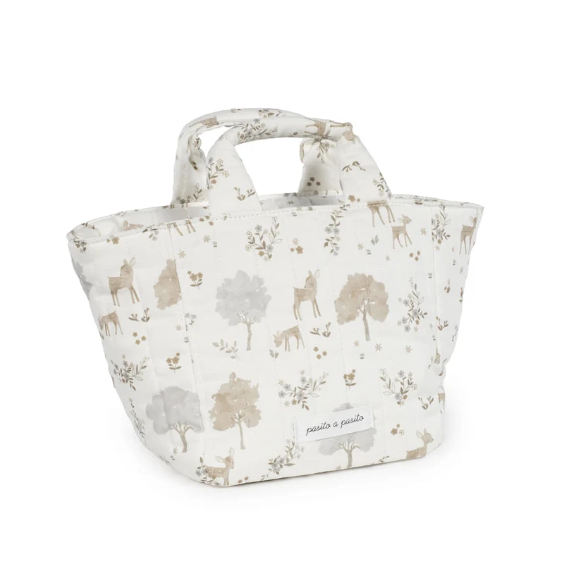 Trousse de toilette Nara Pasito a Pasito – Sac de toilette bébé 100% coton avec imprimé faon