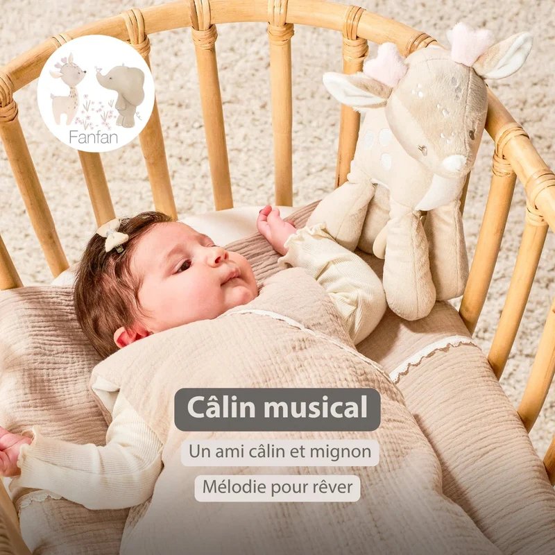 FANFAN Peluche musicale biche